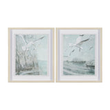 Storm is Coming (Set of 2) Seagulls by Melody Ducharme a Hand Embellished Framed Print under Glass from Mercana - Luna Furniture