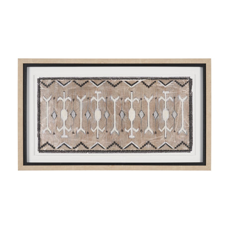 Vintage Rug by Chad Warren a Hand Embellished Framed Print under Glass from Mercana - Luna Furniture