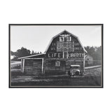 In God We Trust Barn by David Reams a Hand Embellished Textured Framed Canvas Photo Print from Mercana - Luna Furniture