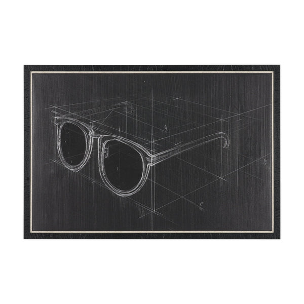Glasses II by Dayna Matthews a Hand Embellished Textured Framed Canvas