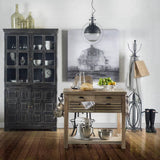 Leighton II 15x20 Black Metal Spherical Pendant Light from Mercana - Luna Furniture