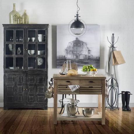 Leighton II 15x20 Black Metal Spherical Pendant Light from Mercana - Luna Furniture
