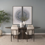 Jovani 94" Solid Dark Brown Mango Wood Oval Dining Table from Mercana - Luna Furniture
