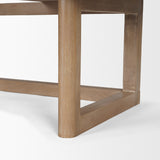 Grier 60" Light Brown Solid Wood W/Cane Office Desk from Mercana - Luna Furniture