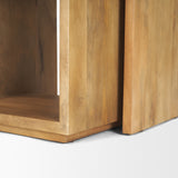 Alanna 22.0L x 15.0W x 22.0H Set of 2 Brown Wood Nesting Accent Tables from Mercana - Luna Furniture