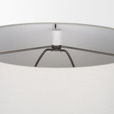 Everly 15.0L x 15.0W x 27.5H White Cement W/Beige Shade Table Lamp from Mercana - Luna Furniture