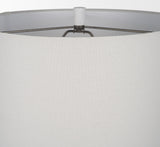 Everly 15.0L x 15.0W x 27.5H White Cement W/Beige Shade Table Lamp from Mercana - Luna Furniture