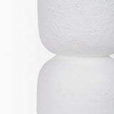 Everly 15.0L x 15.0W x 27.5H White Cement W/Beige Shade Table Lamp from Mercana - Luna Furniture