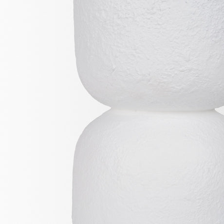 Everly 15.0L x 15.0W x 27.5H White Cement W/Beige Shade Table Lamp from Mercana - Luna Furniture
