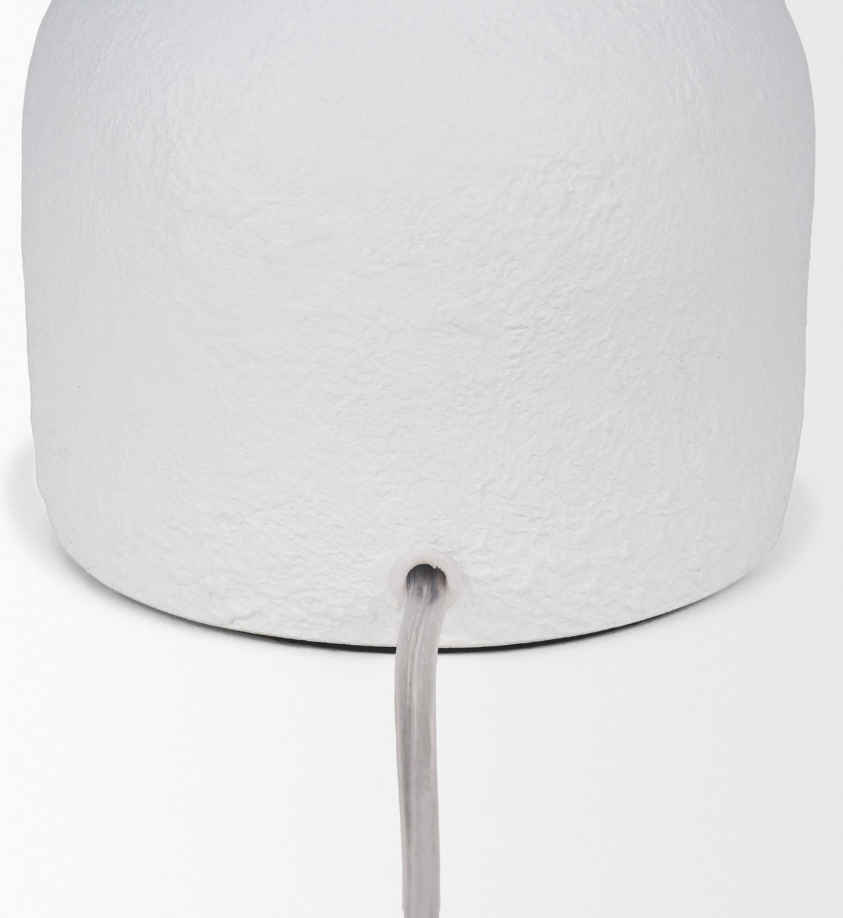 Everly 15.0L x 15.0W x 27.5H White Cement W/Beige Shade Table Lamp from Mercana - Luna Furniture