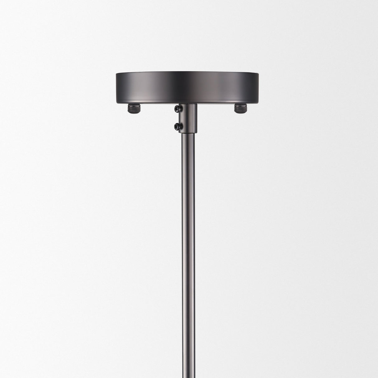 Anna (26"x14") Hanging Gun-Metal w/ Clear Glass Rods Six Bulb Chandelier from Mercana - Luna Furniture