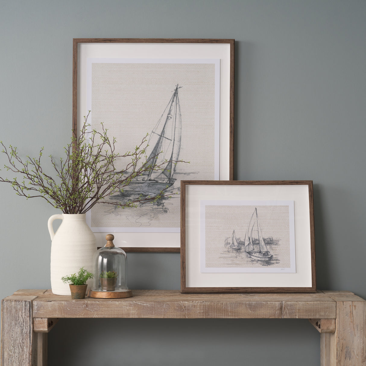 Sail Away III by Mercana Studio a Hand Embellished Framed Art Print Matted under Glass from Mercana - Luna Furniture