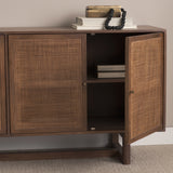 Grier Medium Brown Solid Wood W/Cane Sideboard from Mercana - Luna Furniture