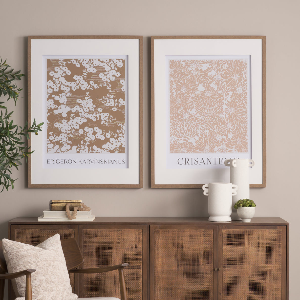 Belleza En Flores II by Mercana Studio a Framed Art Print Matted under Glass from Mercana - Luna Furniture
