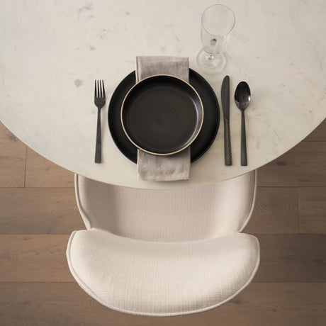 Inala White Fabric Seat Black Metal Frame Dining Chair, Set of 2 from Mercana - Luna Furniture