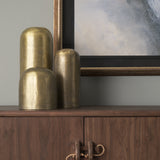Quonset Extra Tall Brass Finished Aluminum Metal Pillar Object from Mercana - Luna Furniture