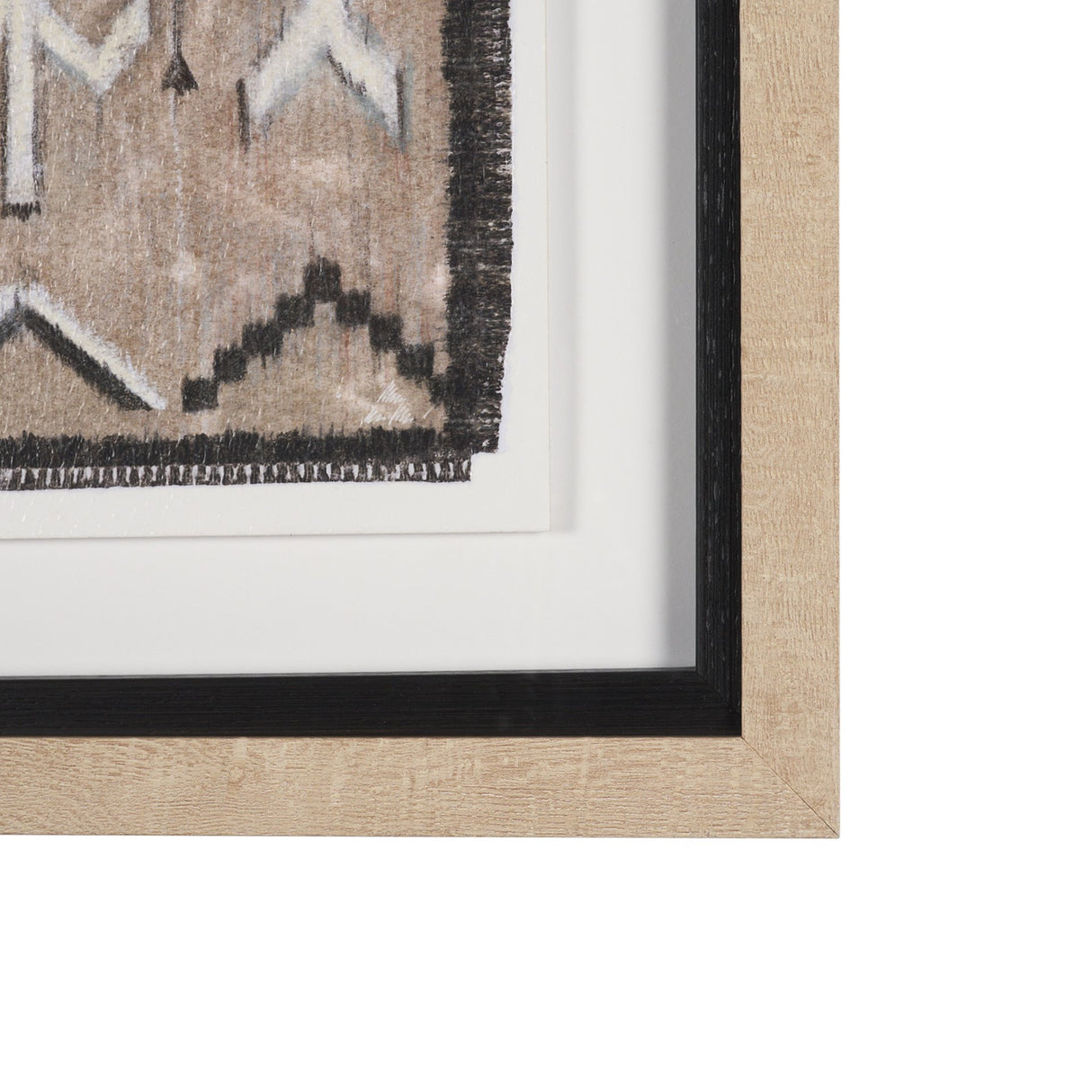 Vintage Rug by Chad Warren a Hand Embellished Framed Print under Glass from Mercana - Luna Furniture