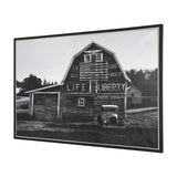 In God We Trust Barn by David Reams a Hand Embellished Textured Framed Canvas Photo Print from Mercana - Luna Furniture