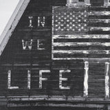 In God We Trust Barn by David Reams a Hand Embellished Textured Framed Canvas Photo Print from Mercana - Luna Furniture