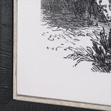 Vintage Palm Tree Drawing I by Les Palmiers Histoire Embellished Textured Framed Canvas from Mercana - Luna Furniture