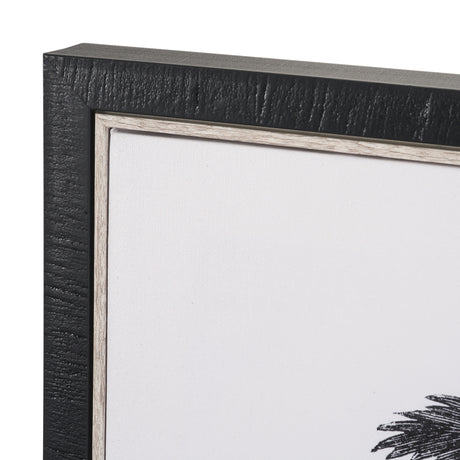 Vintage Palm Tree Drawing V by Les Palmiers Histoire a Hand Embellished Textured Framed Canvas from Mercana - Luna Furniture