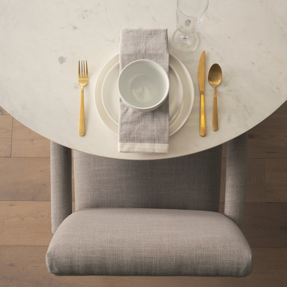 Palisades Grey Fabric Wrap Brown Wooden Frame Dining Chair from Mercana - Luna Furniture
