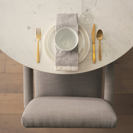 Palisades Grey Fabric Wrap Brown Wooden Frame Dining Chair from Mercana - Luna Furniture