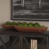 Athena Set of 2 Extra Large Medium Brown Reclaimed Wood Trays from Mercana - Luna Furniture