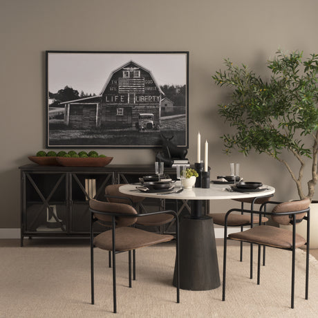 Radu Large Matte Black Metal Bull Decorative Object from Mercana - Luna Furniture