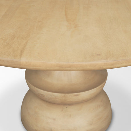 Crossman 60" Round Blonde Solid Wood & Base Dining Table from Mercana - Luna Furniture