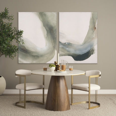 Hollyfield II Cream Fabric Seat W/ Gold Iron Frame Dining Chair from Mercana - Luna Furniture