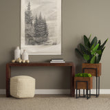Sakaye Beige w/ Cream Stitched Patterned Pouf from Mercana - Luna Furniture