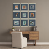 Bon Voyage (Set of 9) by Mercana Studio a Hand Embellished Framed Art Print Matted under Glass from Mercana - Luna Furniture