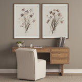 Damon 20.5L x 27.2W x 31.3H Fully Upholstered Cream-Toned Fabric Dining Chair on Casters, Set of 2 from Mercana - Luna Furniture