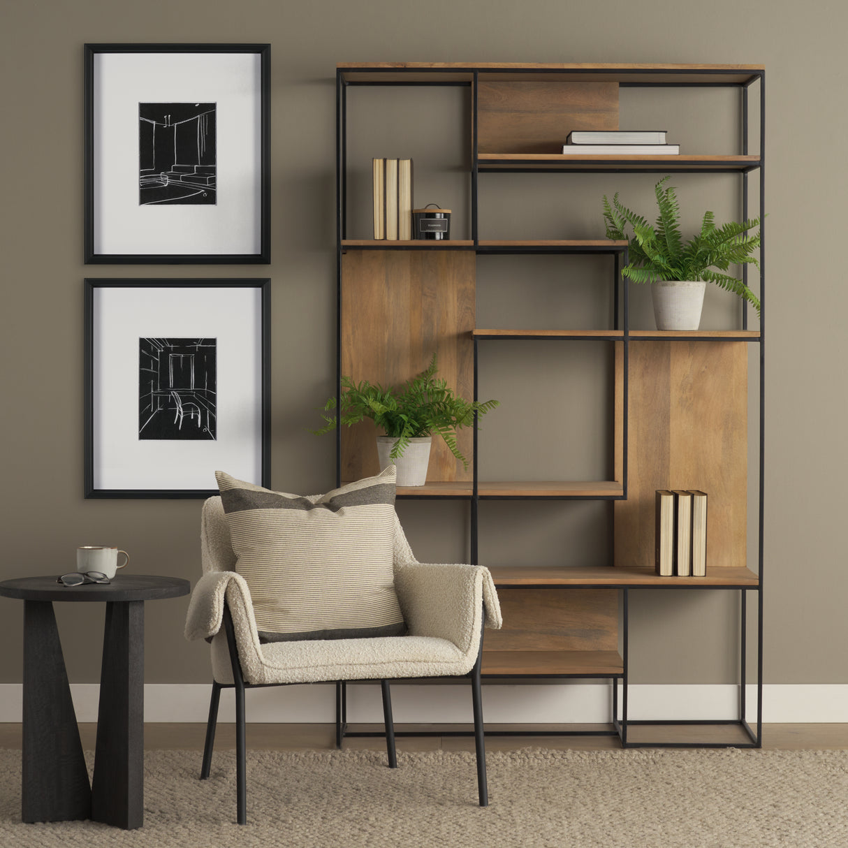 Mattius Black Wood Accent Table from Mercana - Luna Furniture