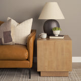 Hayden Light Brown Wood End/Side Table from Mercana - Luna Furniture