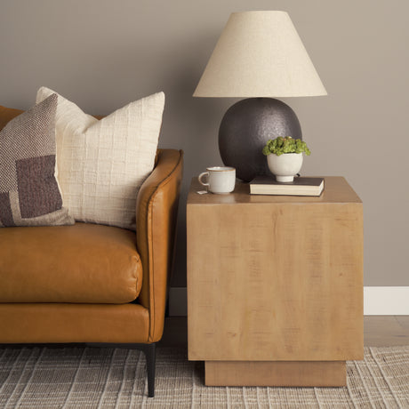 Hayden Light Brown Wood End/Side Table from Mercana - Luna Furniture