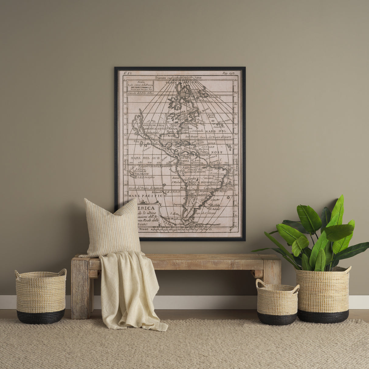 Jaxon Beige and Black Striped Cotton-Linen Decorative Square Pillow Cover from Mercana - Luna Furniture