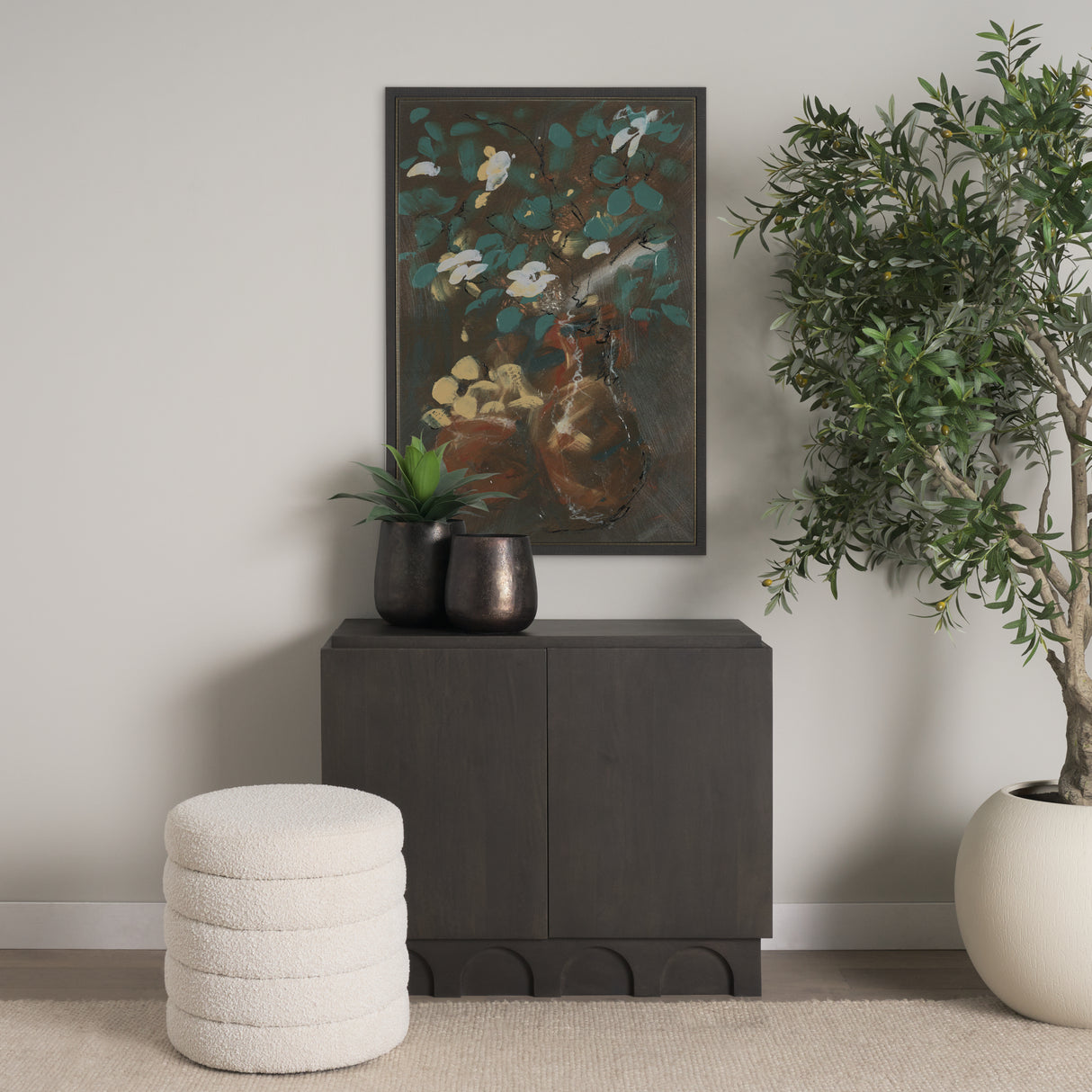 Graphite Sensation I by Mercana Studio a Hand Embellished Textured Framed Canvas from Mercana - Luna Furniture