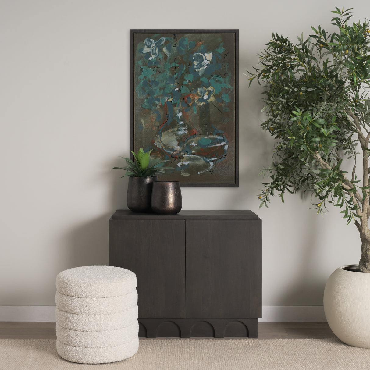 Graphite Sensation II by Mercana Studio a Hand Embellished Textured Framed Canvas from Mercana - Luna Furniture