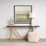 Rolling Fields II Hand Embellished Black Framed Watercolor Art Print on Paper Mounted with Backing from Mercana - Luna Furniture