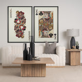 King of Clubs Playing Card a Paper Mosaic Collage Framed Art under Glass from Mercana - Luna Furniture