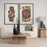 Jack of Diamonds Playing Card a Paper Mosaic Collage Framed Art under Glass from Mercana - Luna Furniture