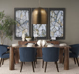 Sanne Antiqued Gold Metal w/ Silver Foil Large Pendant Light from Mercana - Luna Furniture