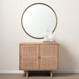 Piper 35.8L x 1.0W x 35.8H Small Gold Metal Round Wall Mirror from Mercana - Luna Furniture
