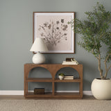 Bela Small Arched Console Table Medium Brown Wood from Mercana - Luna Furniture