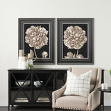 Dramatic Peony II by Vision Studio a Hand Embellished Textured Framed Art Print Matted under Glass from Mercana - Luna Furniture
