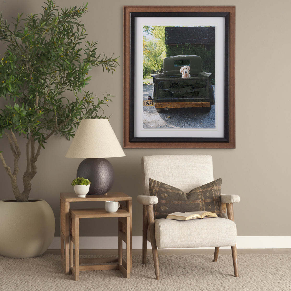 Get Out of Dodge Hunter Green by Mercana a Hand Embellished Framed Photo Art Print Matted under Glas from Mercana - Luna Furniture