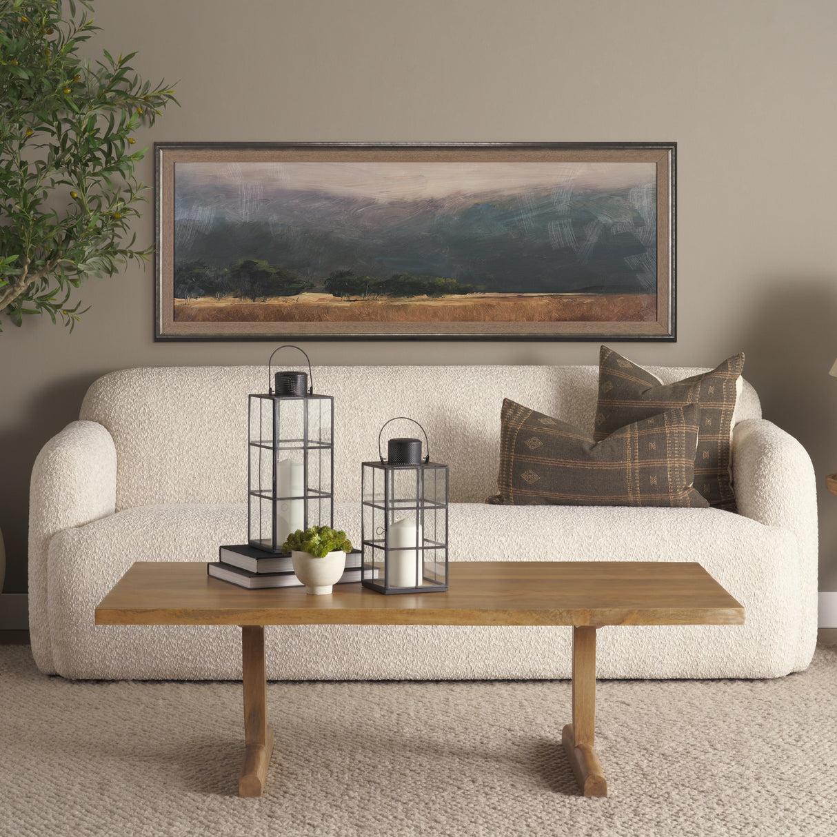 Haze Landscape by Mercana Studio a Hand Embellished Textured Framed Art Print from Mercana - Luna Furniture