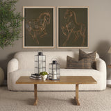 Horse III Olive by Mercana Studio a Hand Embellished Textured Framed Art Print from Mercana - Luna Furniture